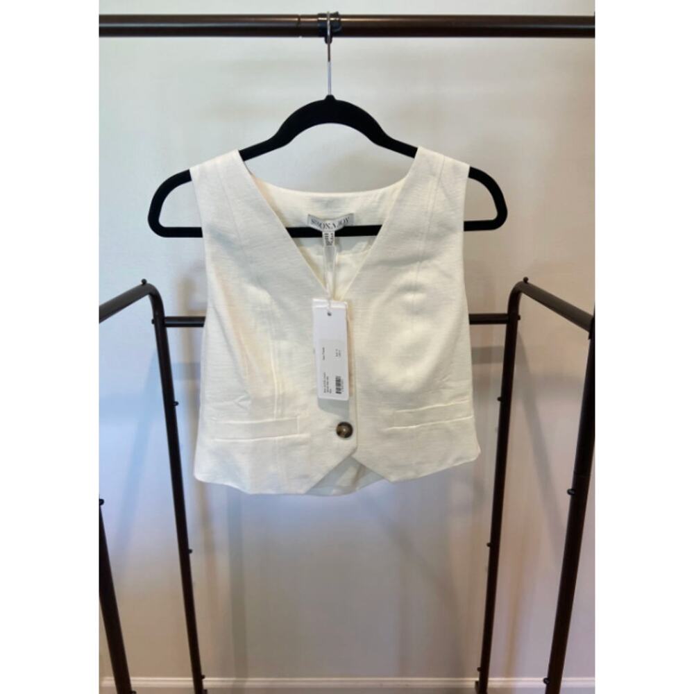 Shona Joy set - High Waisted tailored Pant with Fitted Vest Size 6 / 8 - Picture 3 of 11